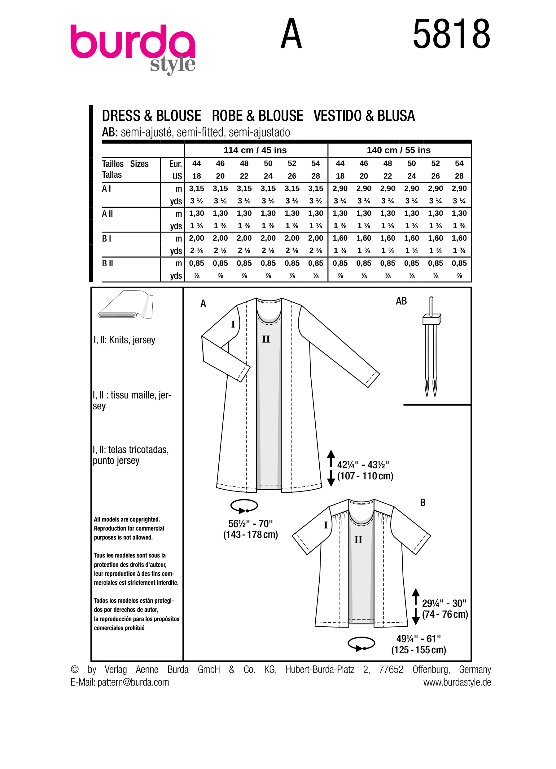 Burda Dress & Blouse 5818 - Image 11