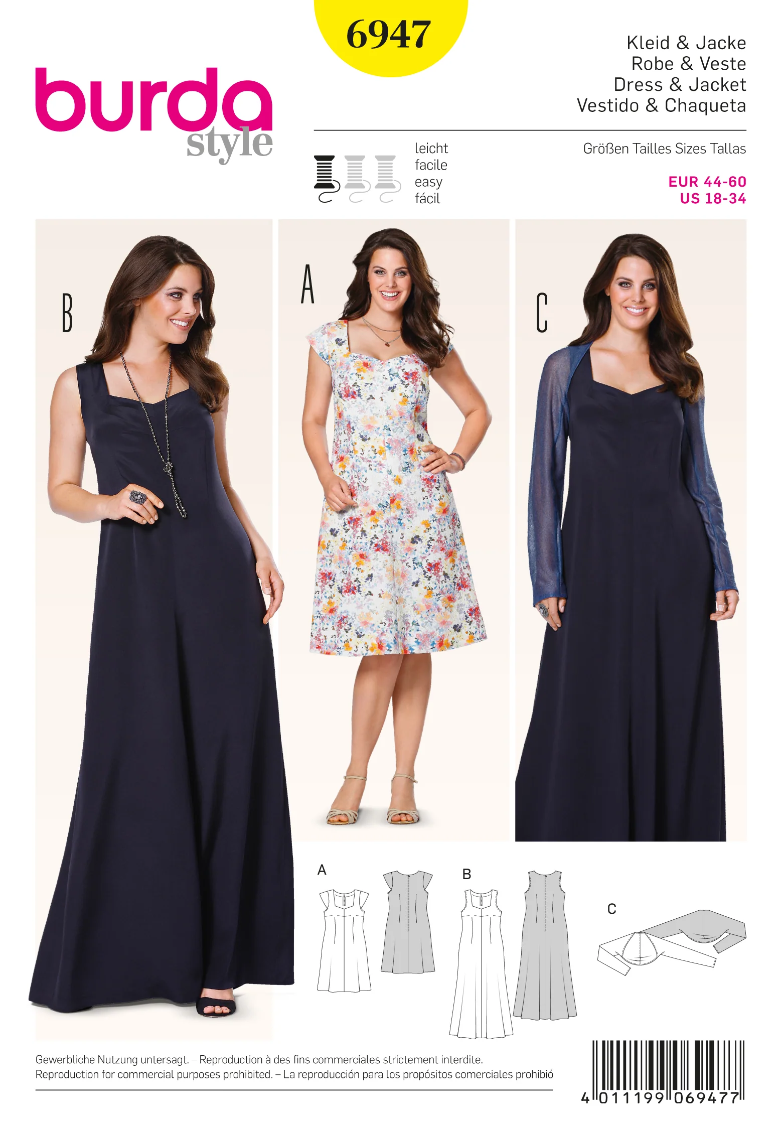 Burda Dresses and Shrug 6947 - Image 2