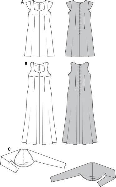 Burda Dresses and Shrug 6947 - Image 5