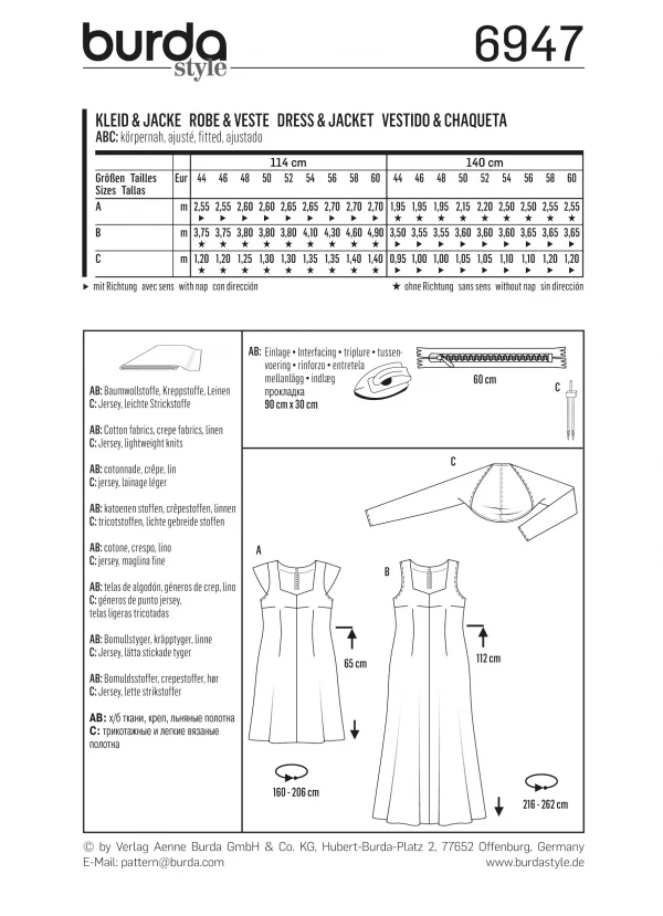 Burda Dresses and Shrug 6947 - Image 6