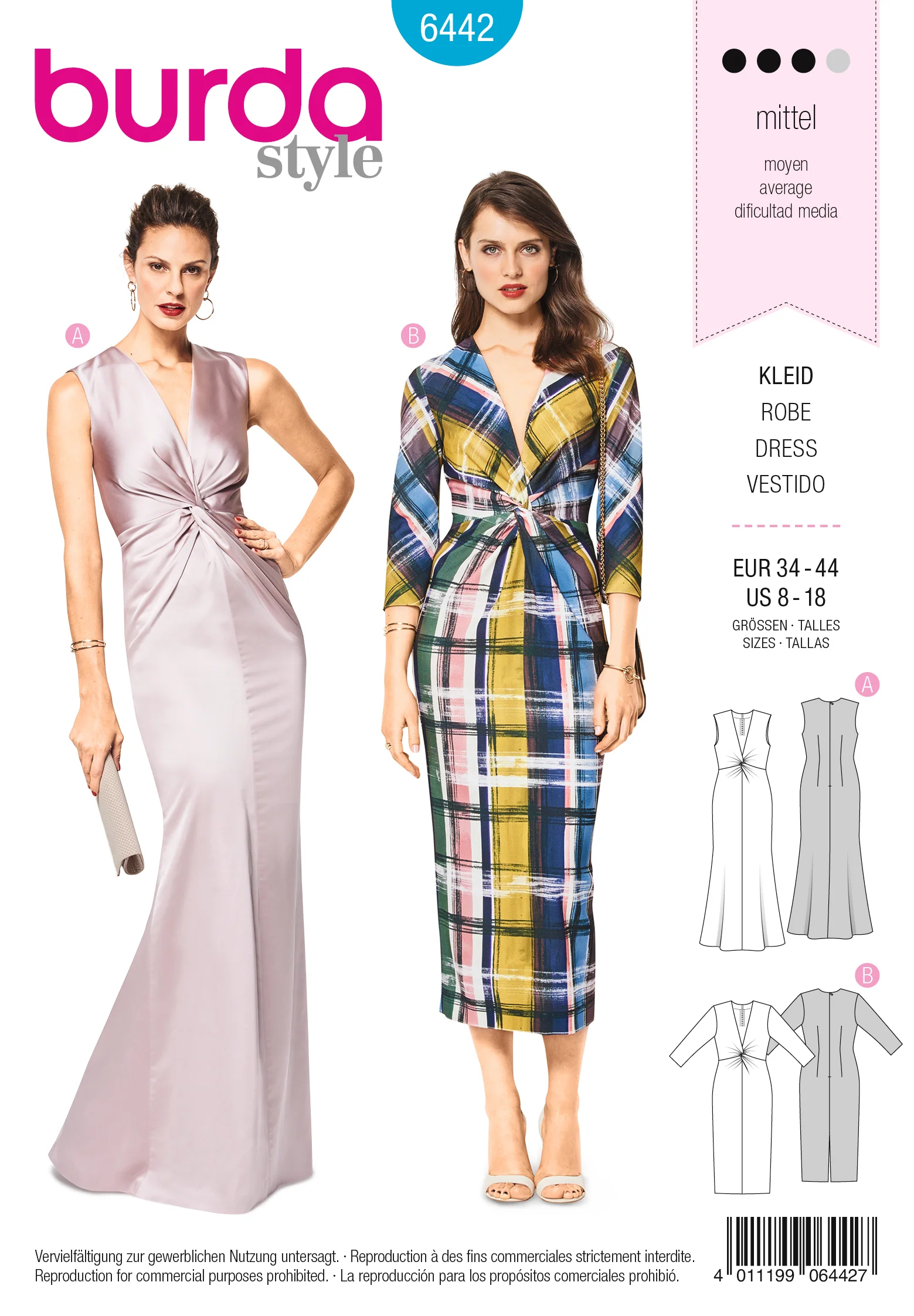 Burda Evening Dresses 6442 - Image 2
