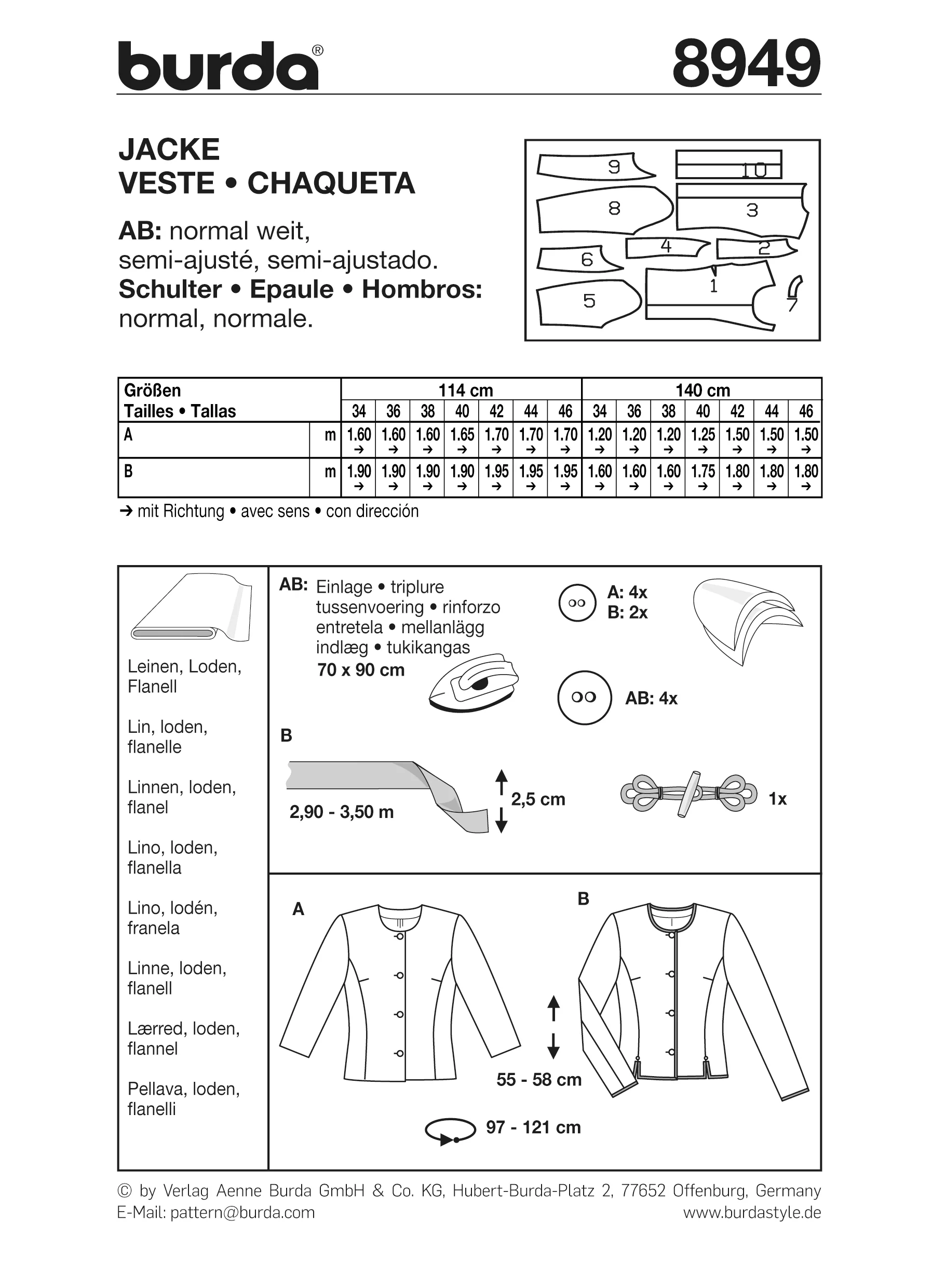 Burda Jacket 8949 - Image 5