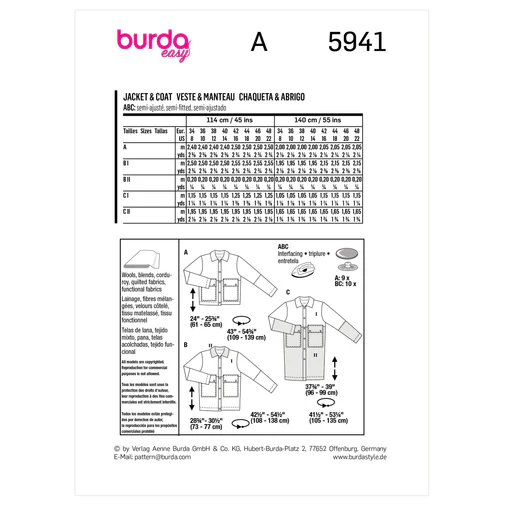 Burda Jacket and Coat 5941 - Image 9