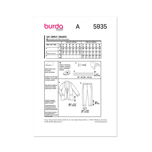 Burda Jacket and Trousers 5935 - Image 6