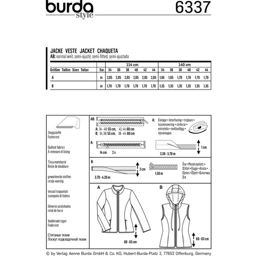 Burda Jacket and Vest 6337 - Image 6