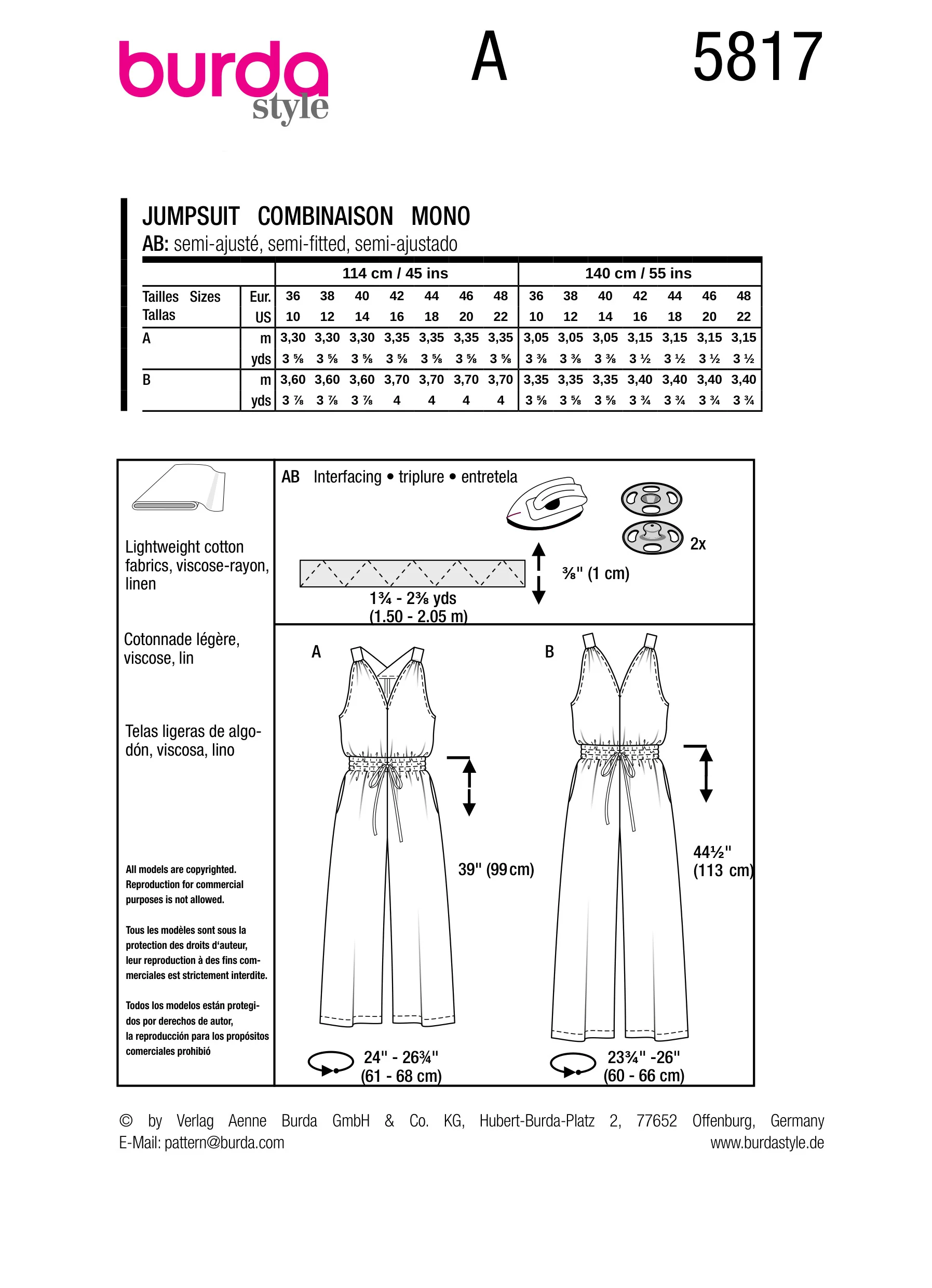 Burda Jumpsuit 5817 - Image 9