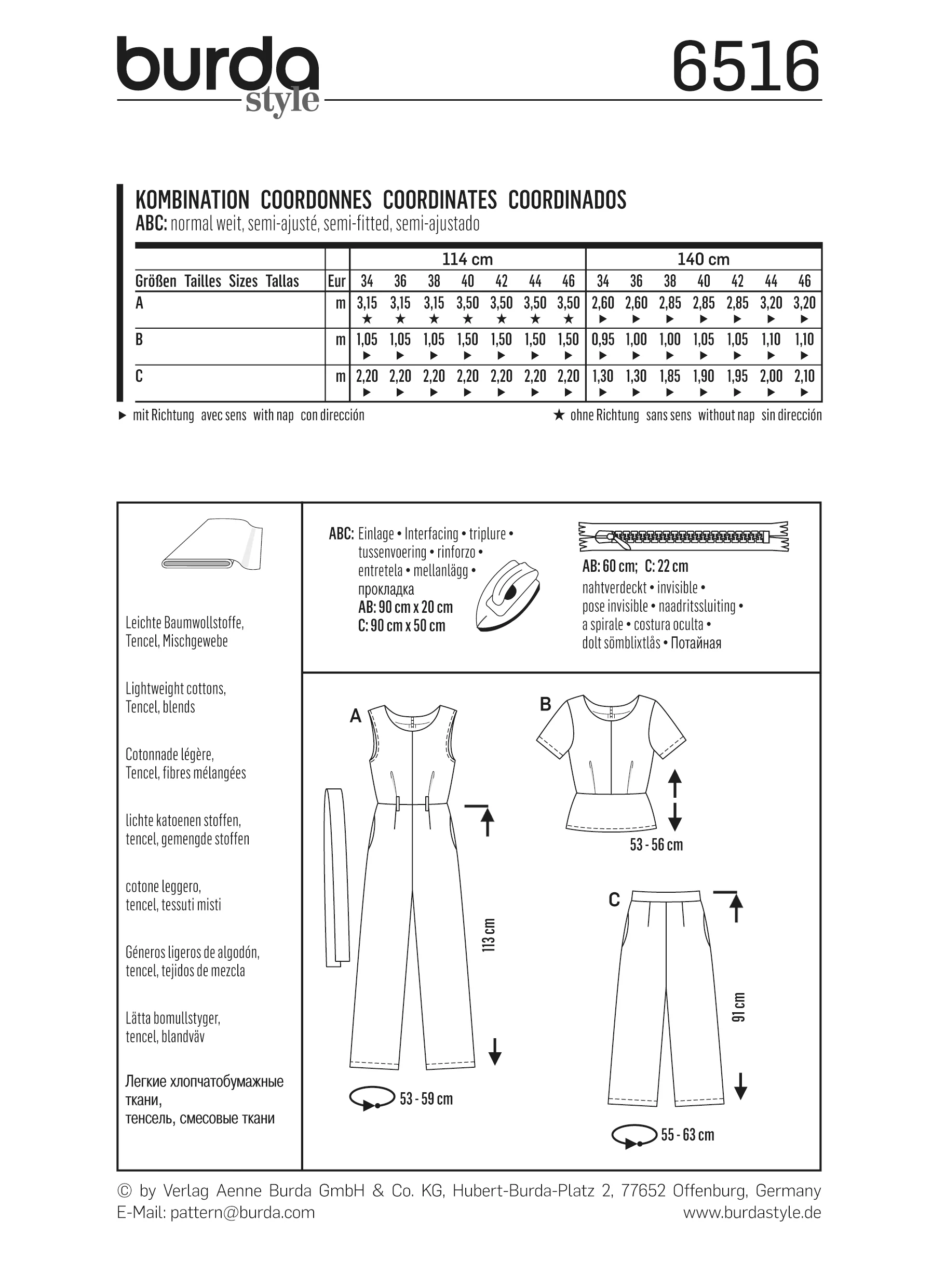 Burda Jumpsuit, Trousers and Top 6516 - Image 5