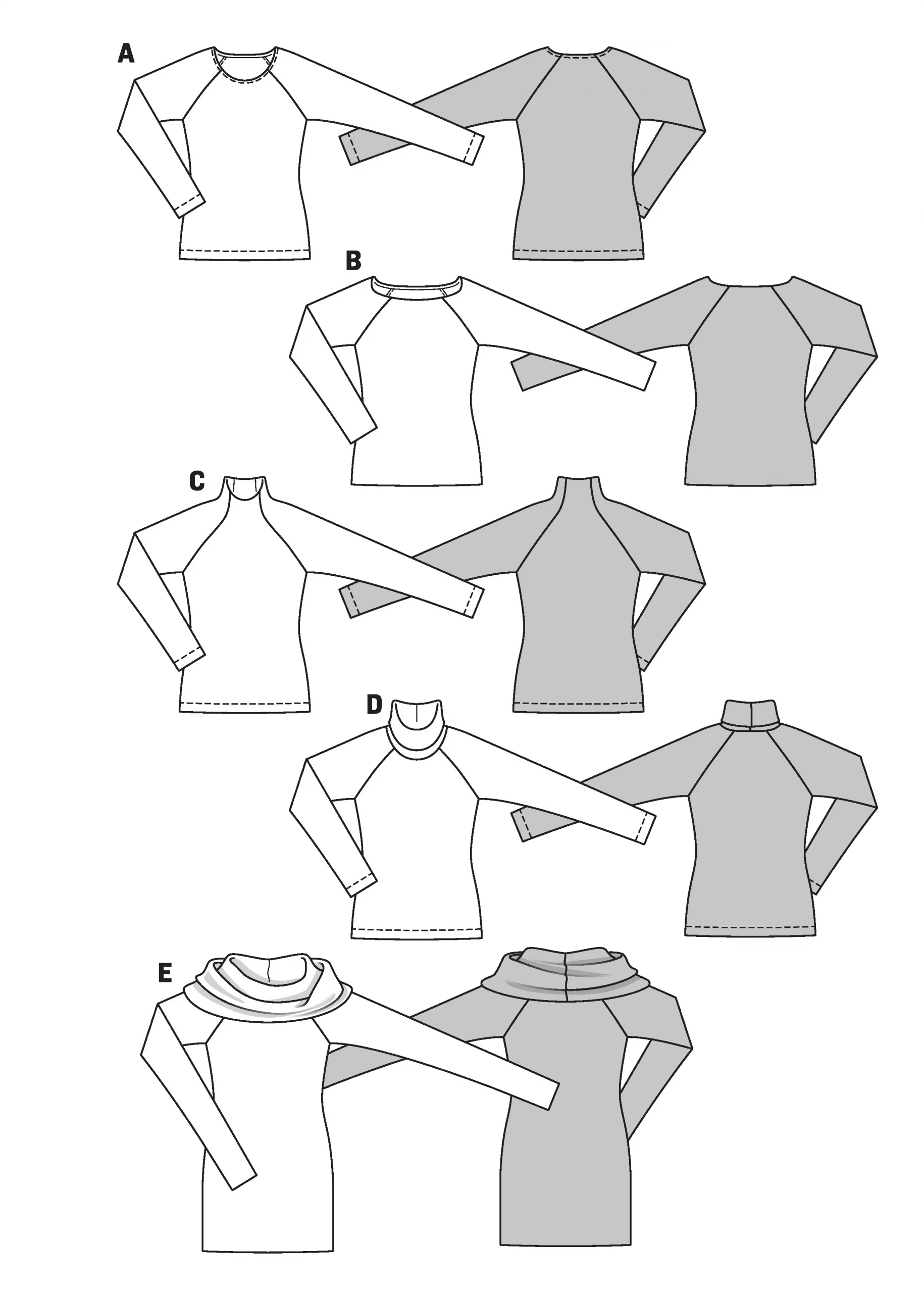 Burda Knit Tops 6990 - Image 7