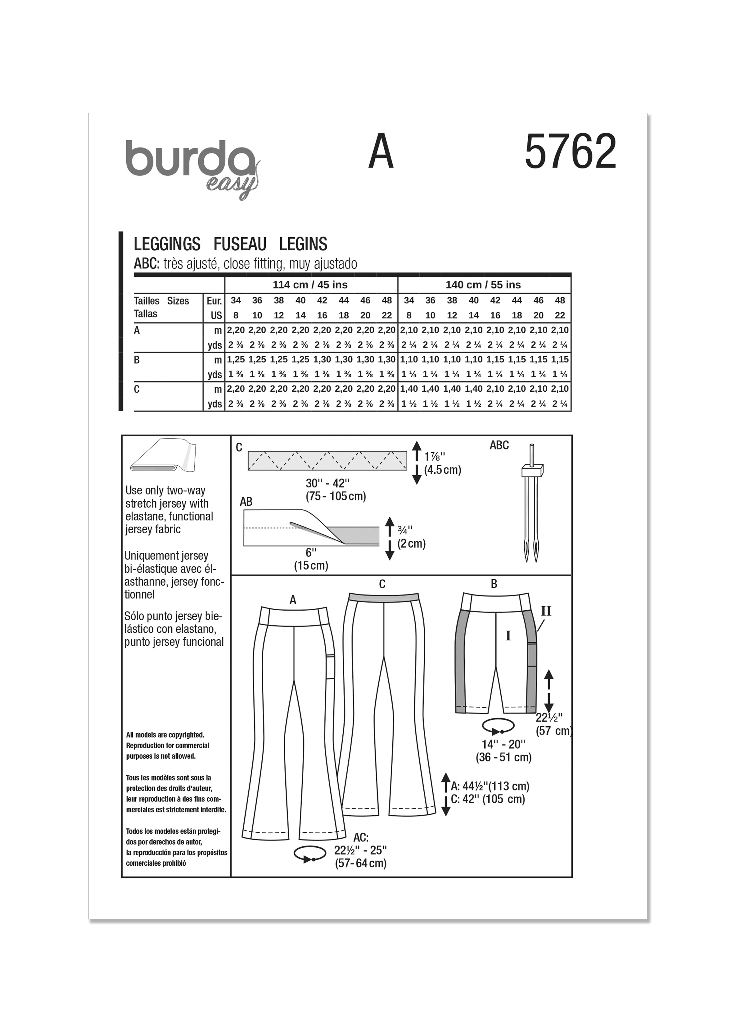Burda Leggings 5762 - Image 13