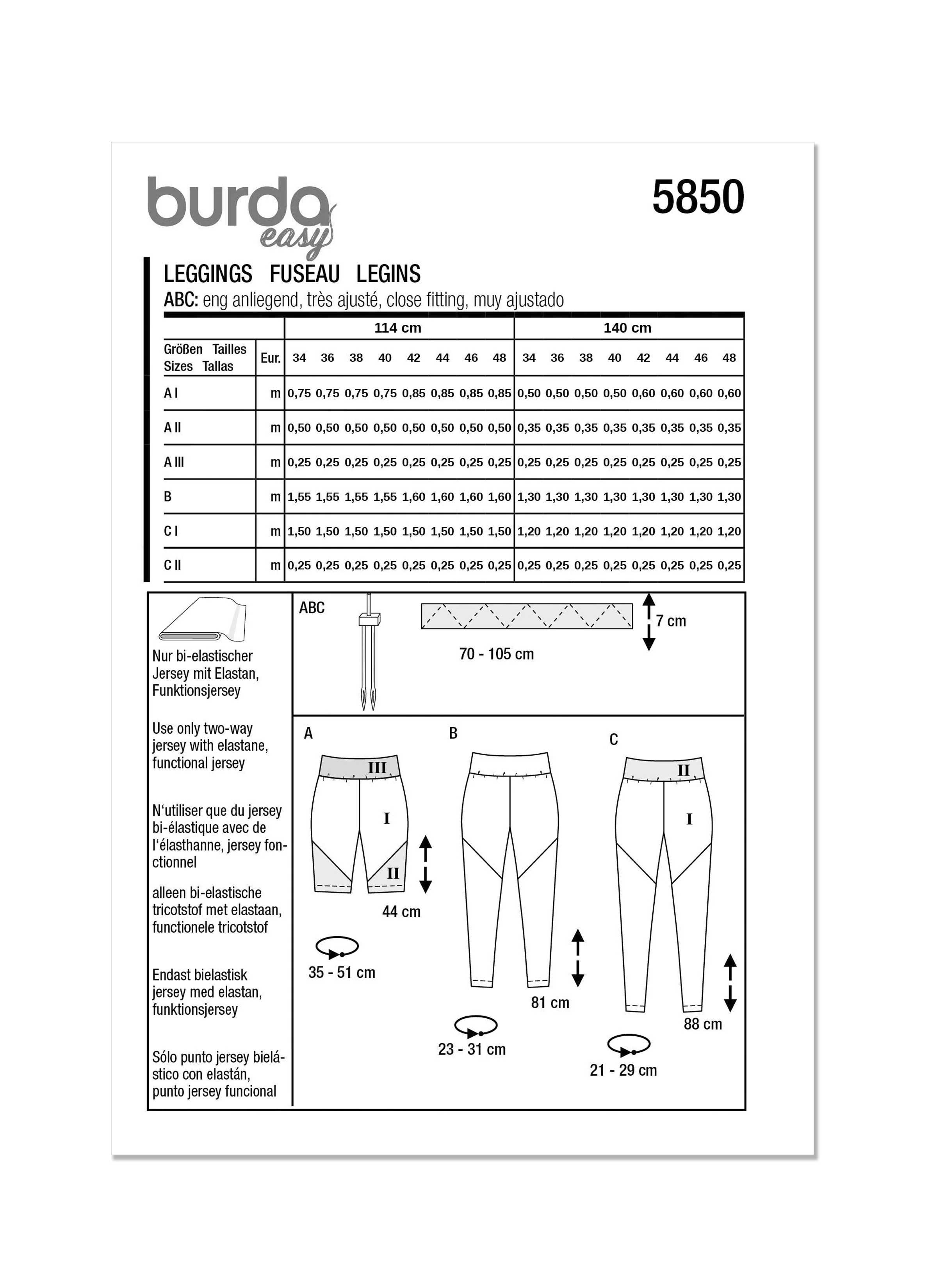 Burda Leggings 5850 - Image 12
