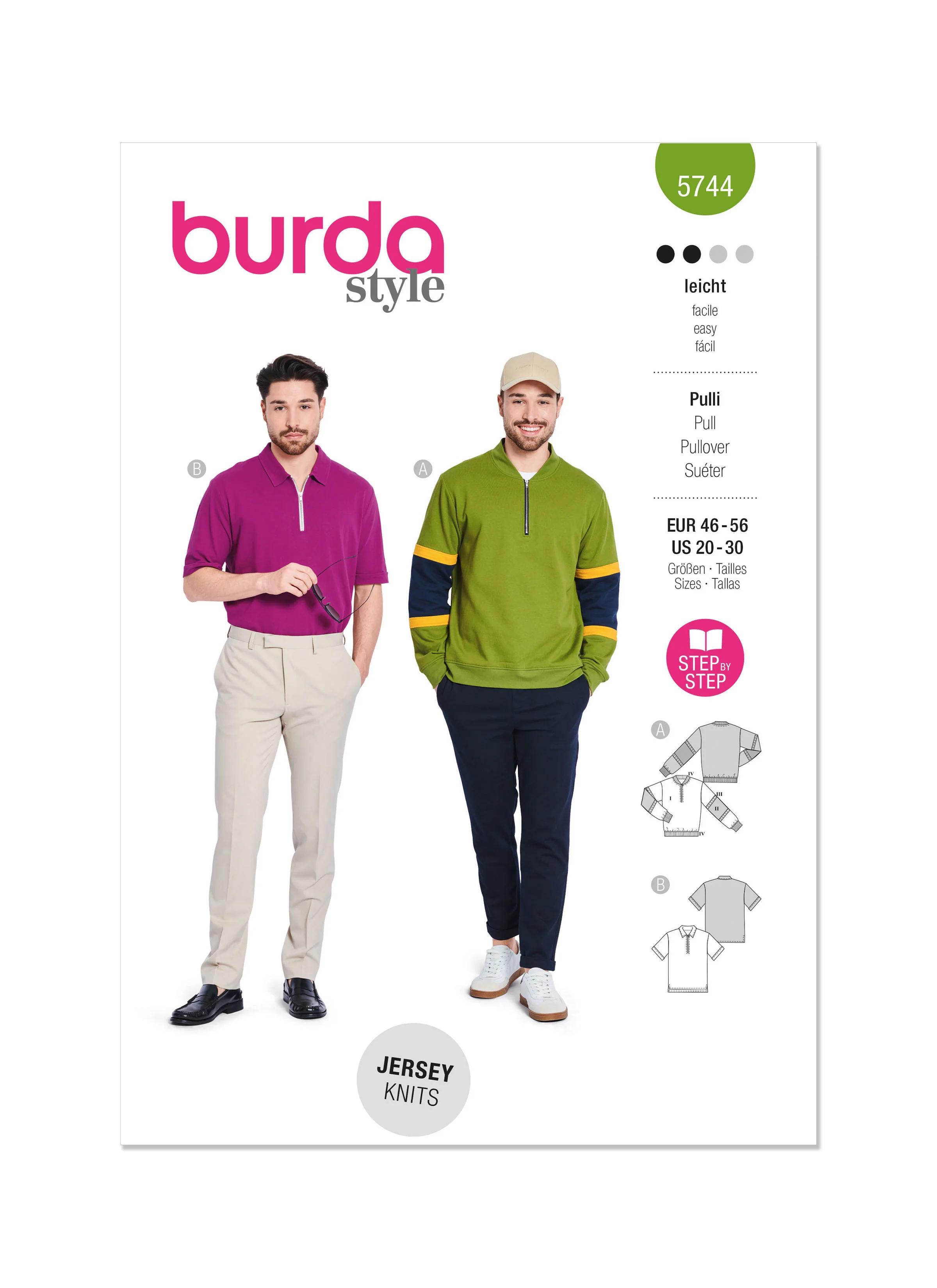 Burda Men's Sweatshirt and T-Shirt 5744 - Image 2