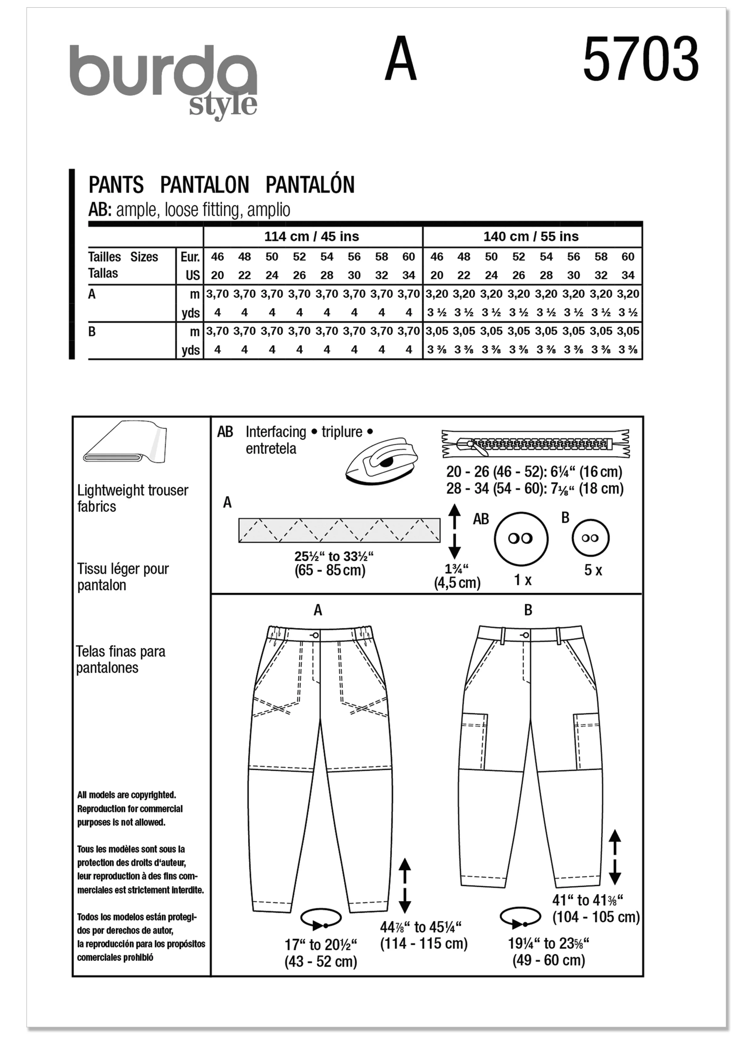 Burda Misses' Trousers 5703 - Image 9