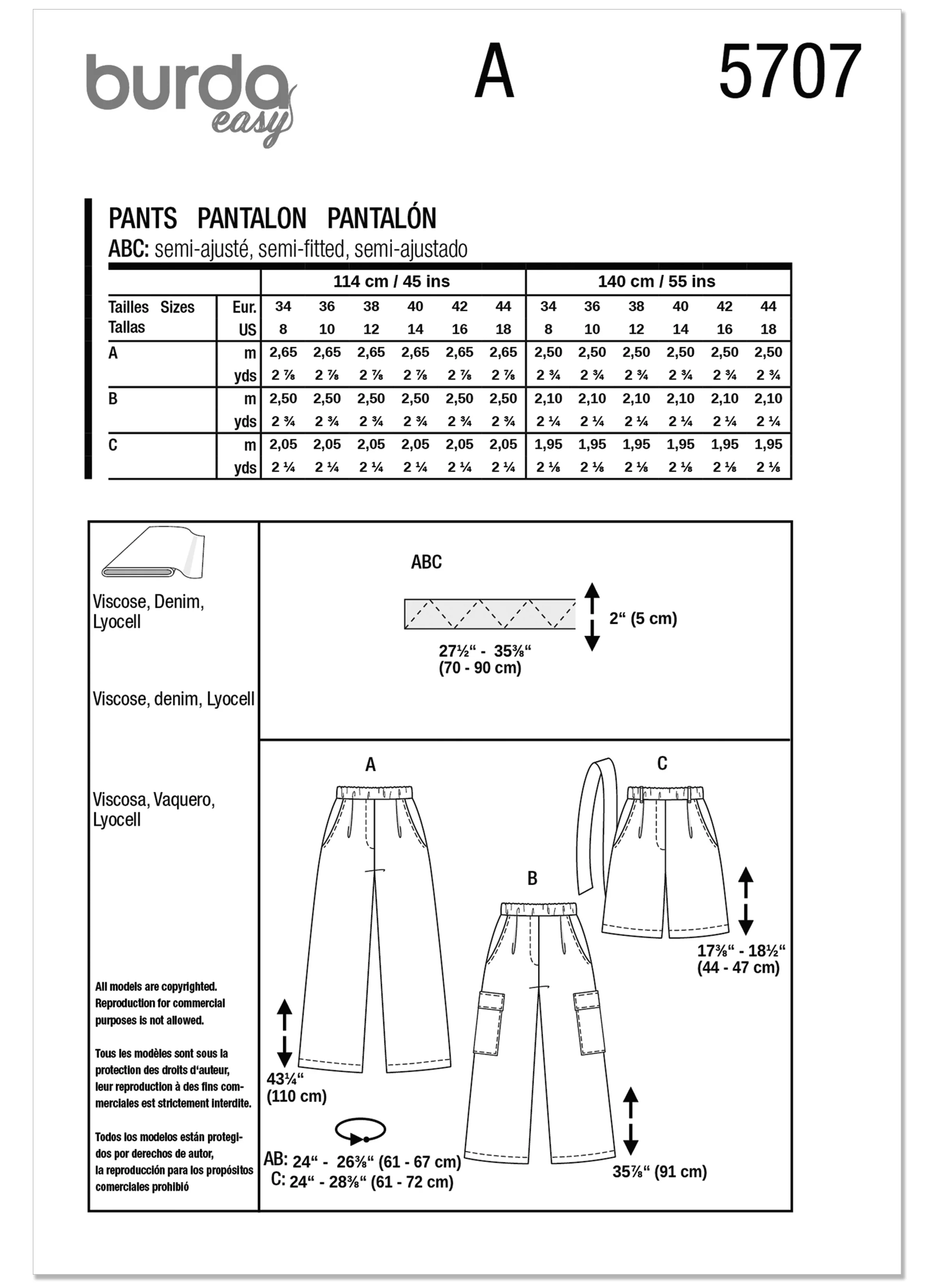 Burda Missesā Trousers 5707 - Image 13