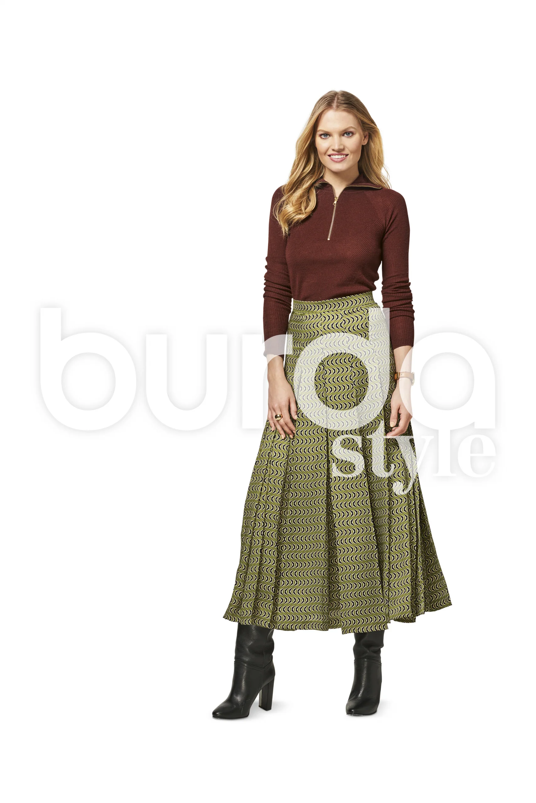 Burda Pleated Skirts 6466 - Image 3