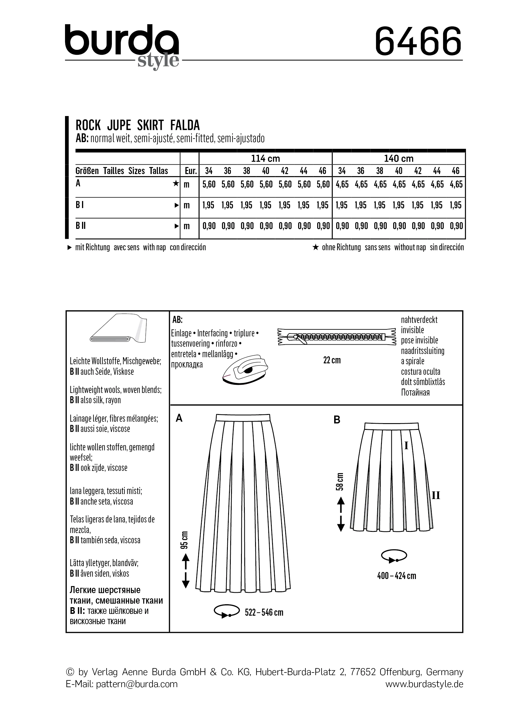 Burda Pleated Skirts 6466 - Image 5