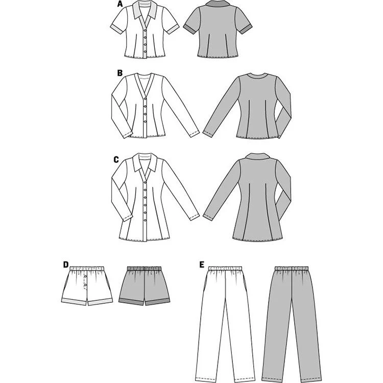 Burda Pyjamas and Nightgown 6742 - Image 7