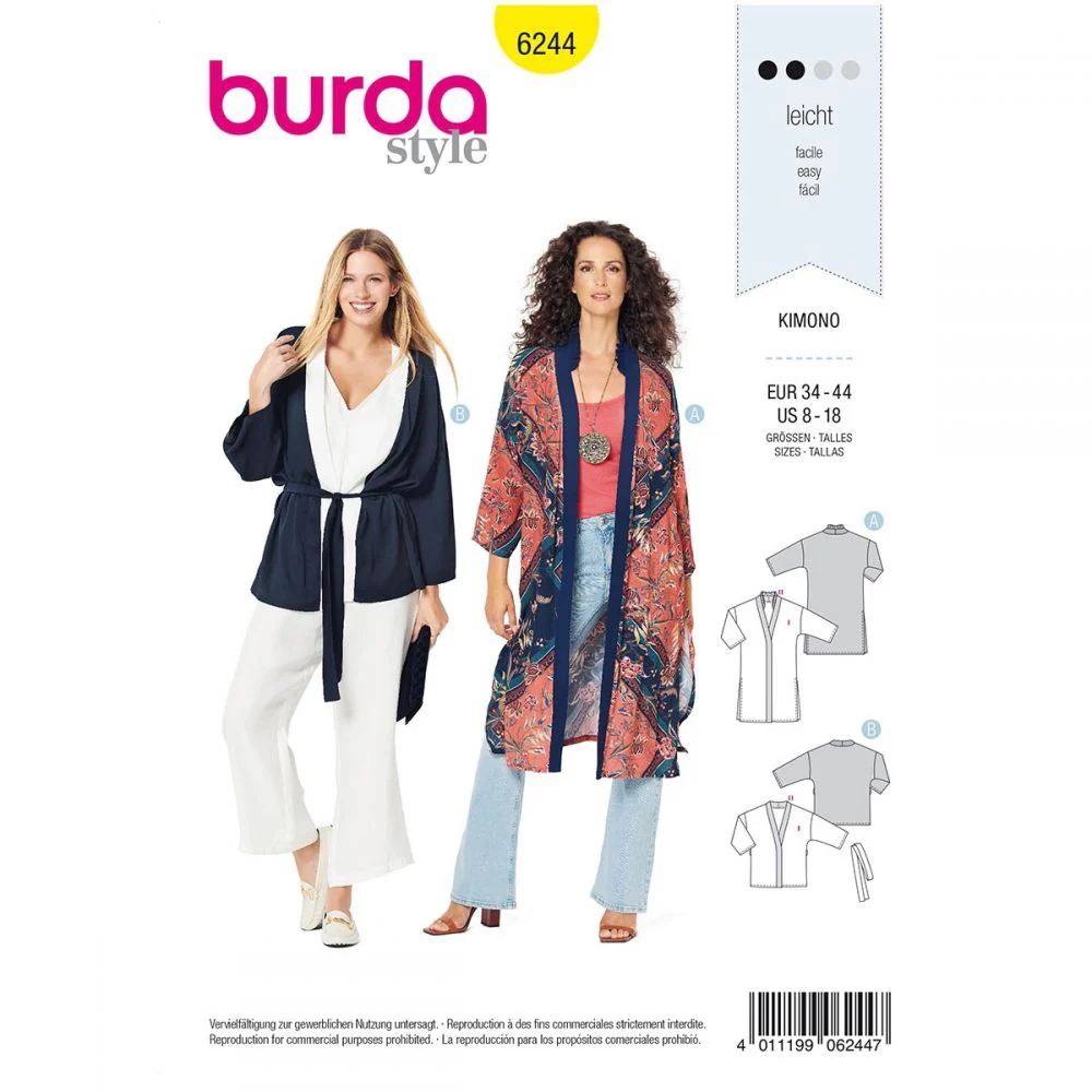 Burda Robe Coat 6244 - Image 2