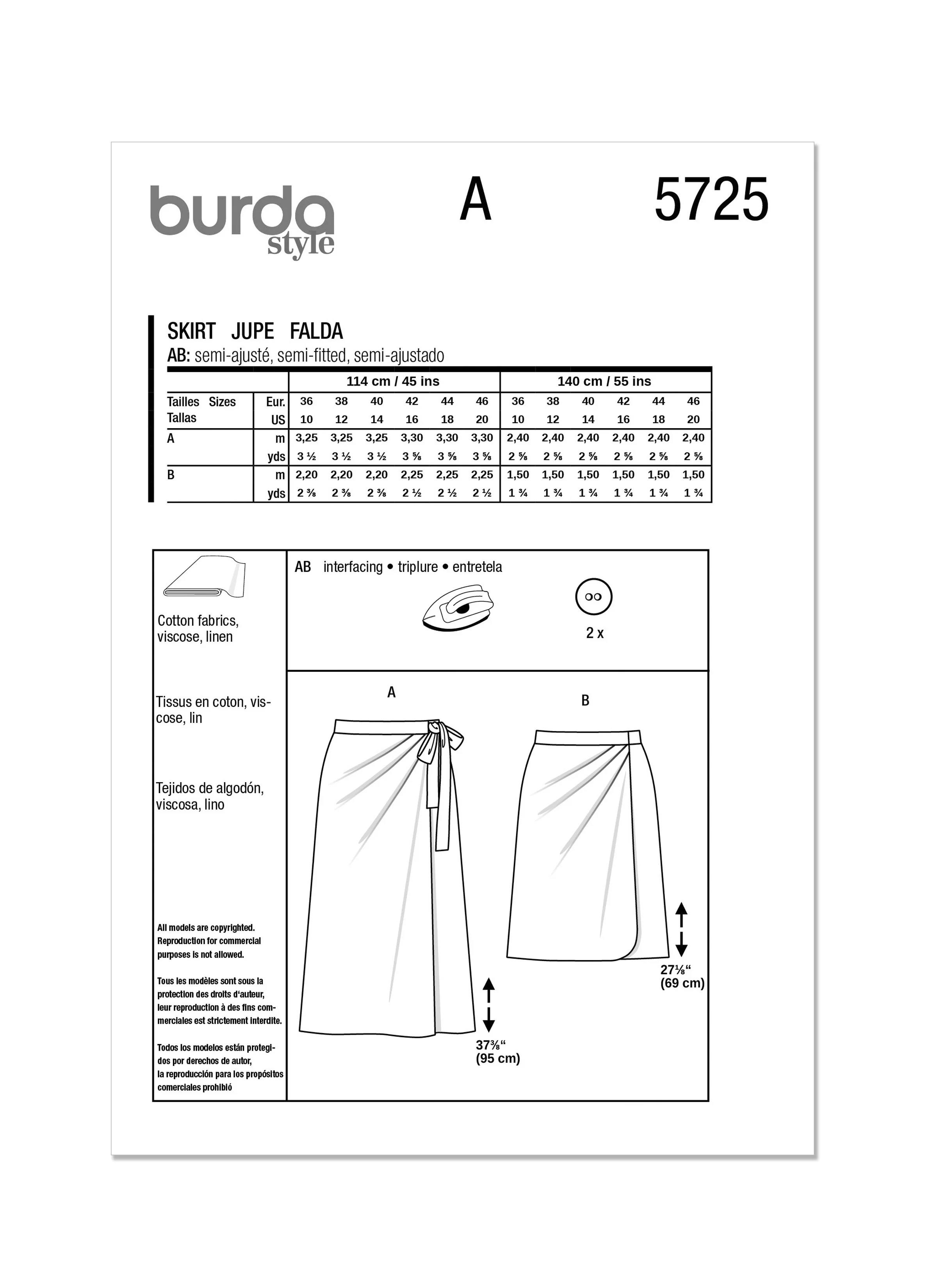 Burda Skirt 5725 - Image 10