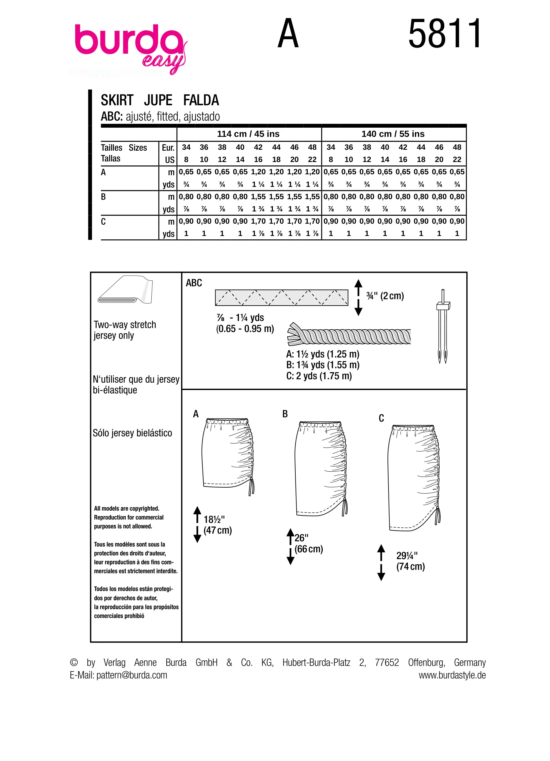 Burda Skirt 5811 - Image 15