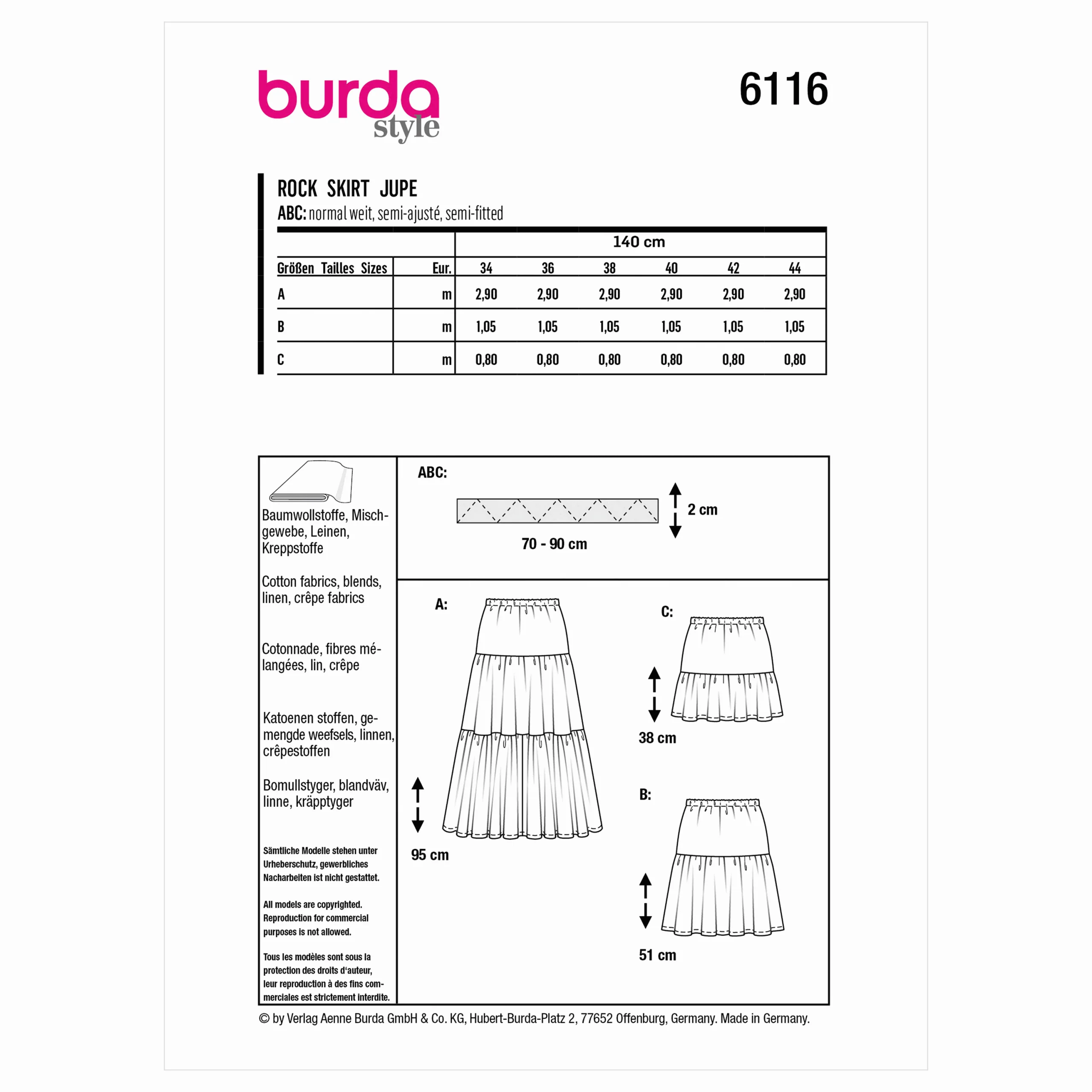 Burda Skirts 6116 - Image 7