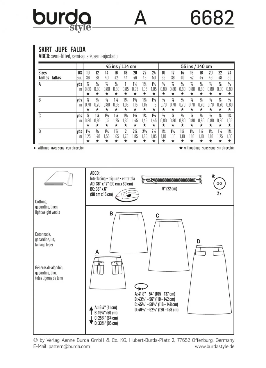 Burda Skirts 6682 - Image 7