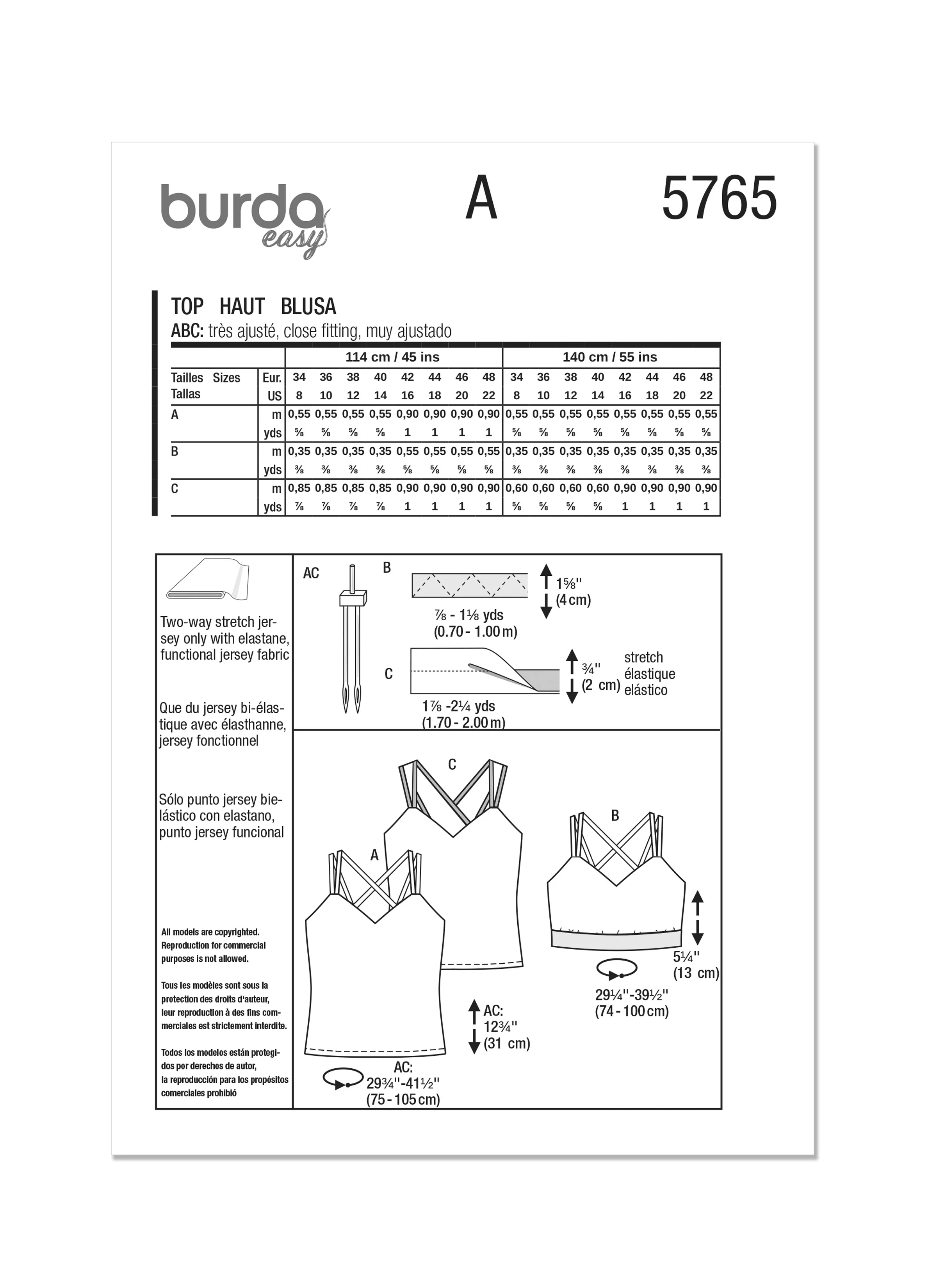 Burda Sporty Tops 5765 - Image 15