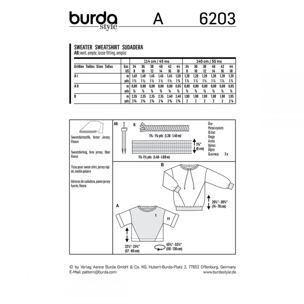 Burda Sweatshirt 6203 - Image 4