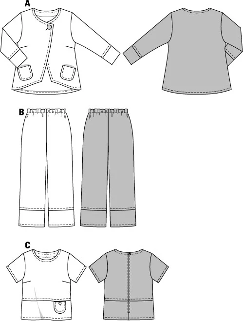 Burda Top, Trousers and Jacket 8108 - Image 4