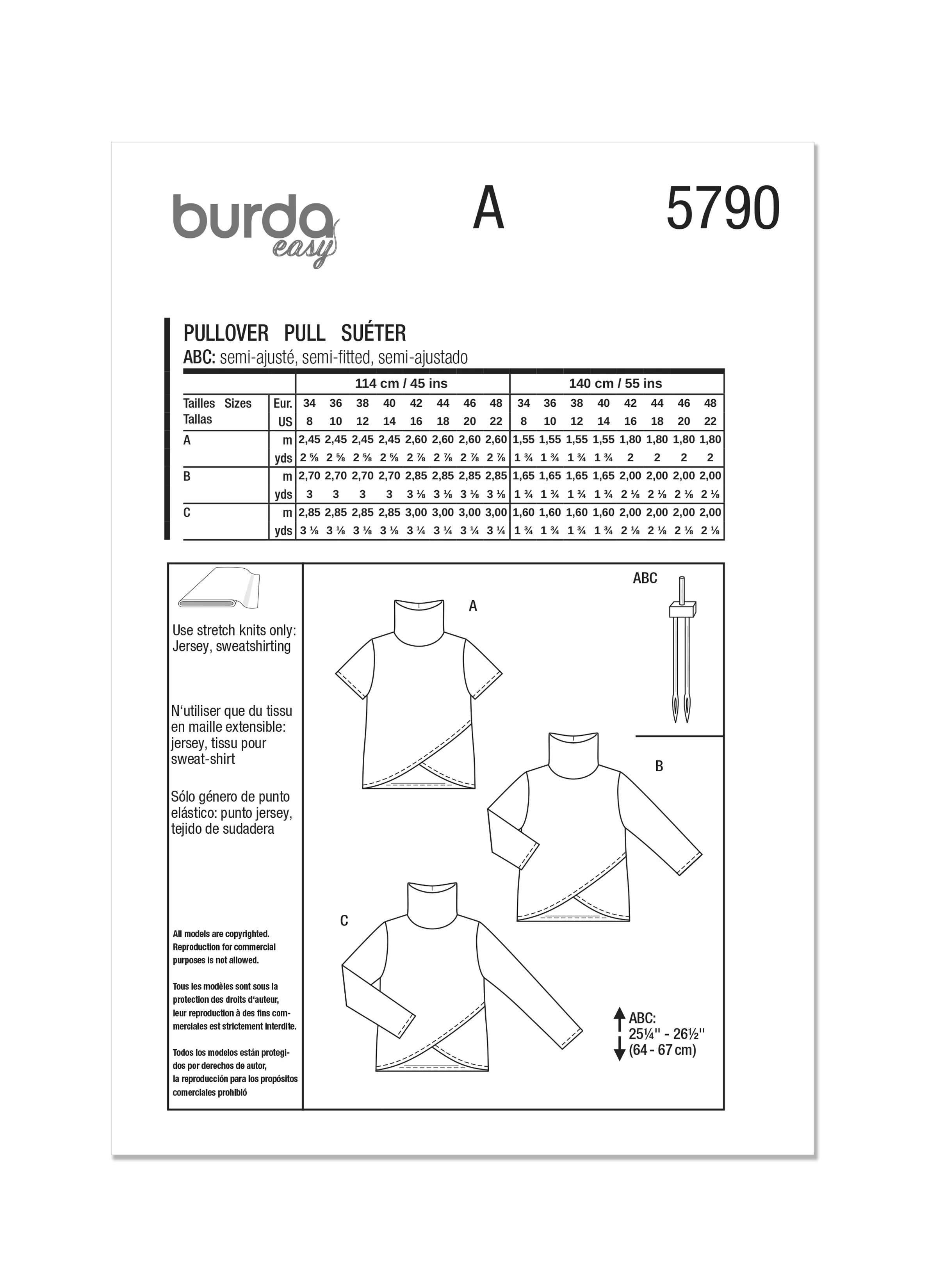 Burda Knit Tops 5790 - Image 15
