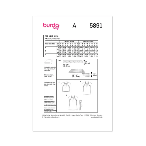Burda Tops 5891 - Image 9