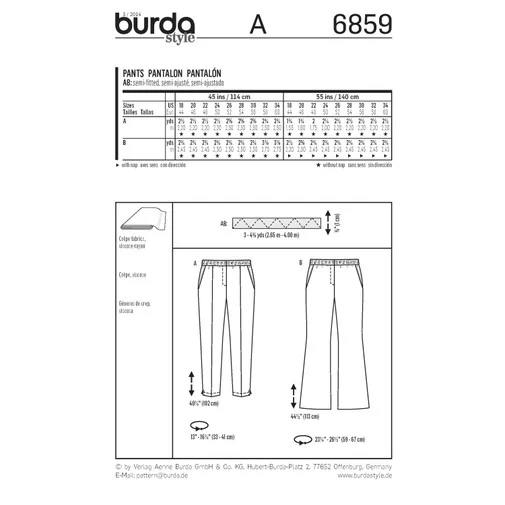 Burda Trousers 6859 - Image 5