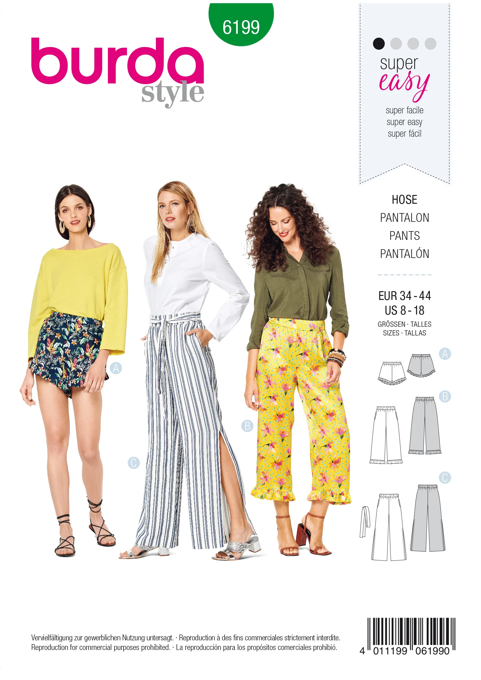 Burda Trousers and Shorts 6199 - Image 2