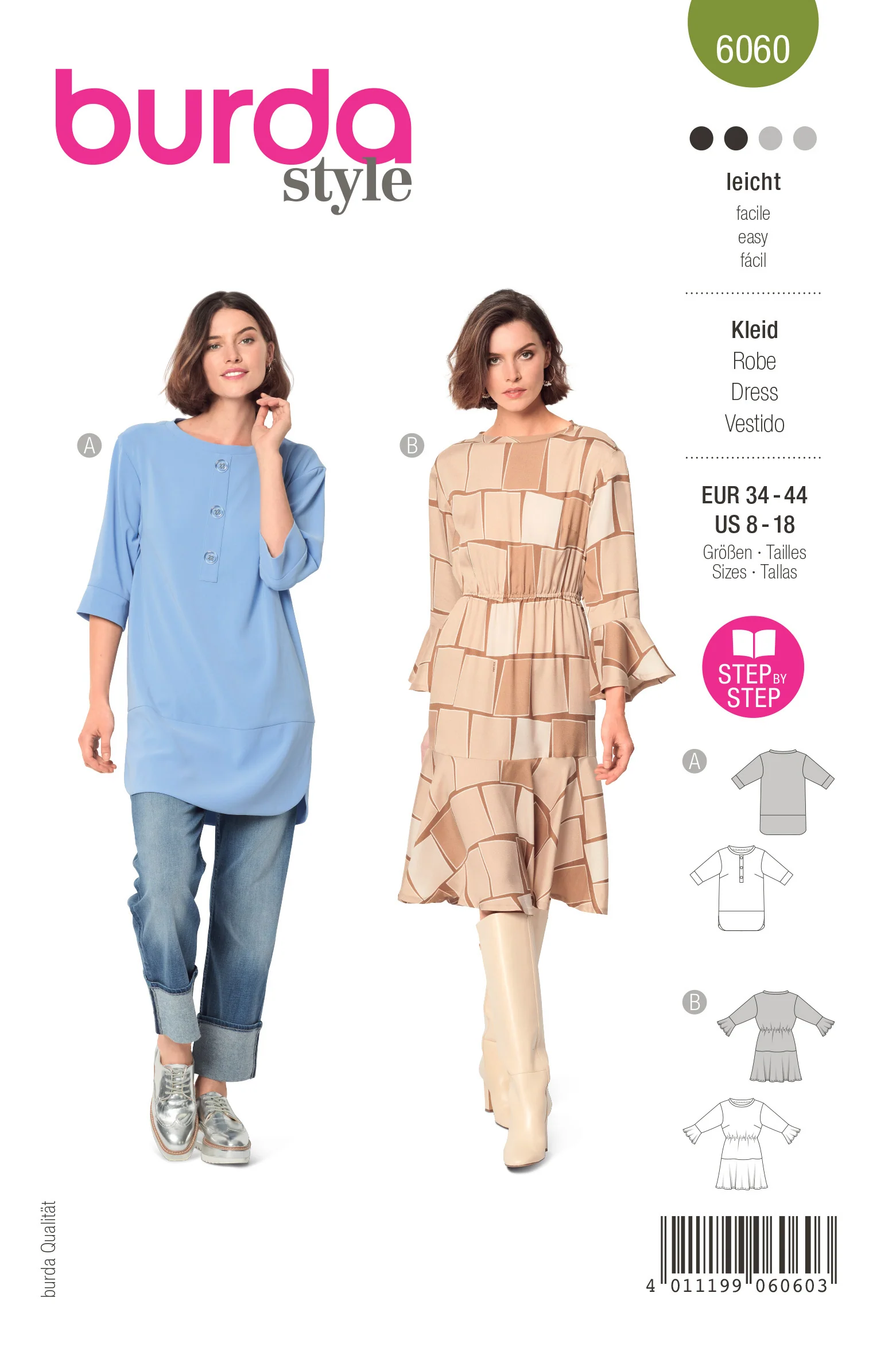 Burda Tunic Top and Dress 6060 - Image 2