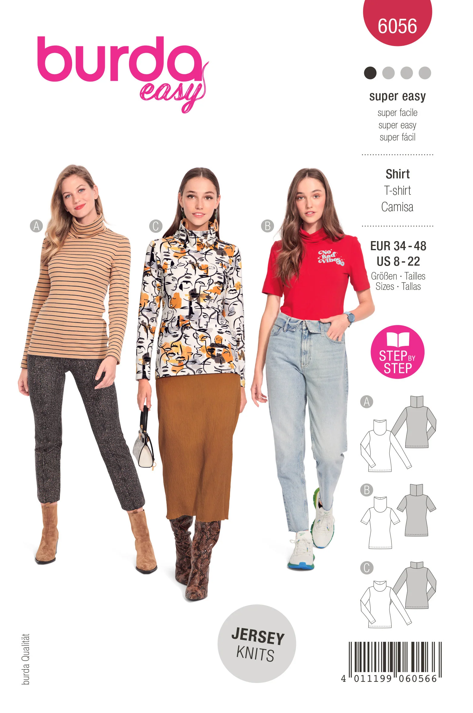 Burda Turtleneck Top 6056 - Image 2