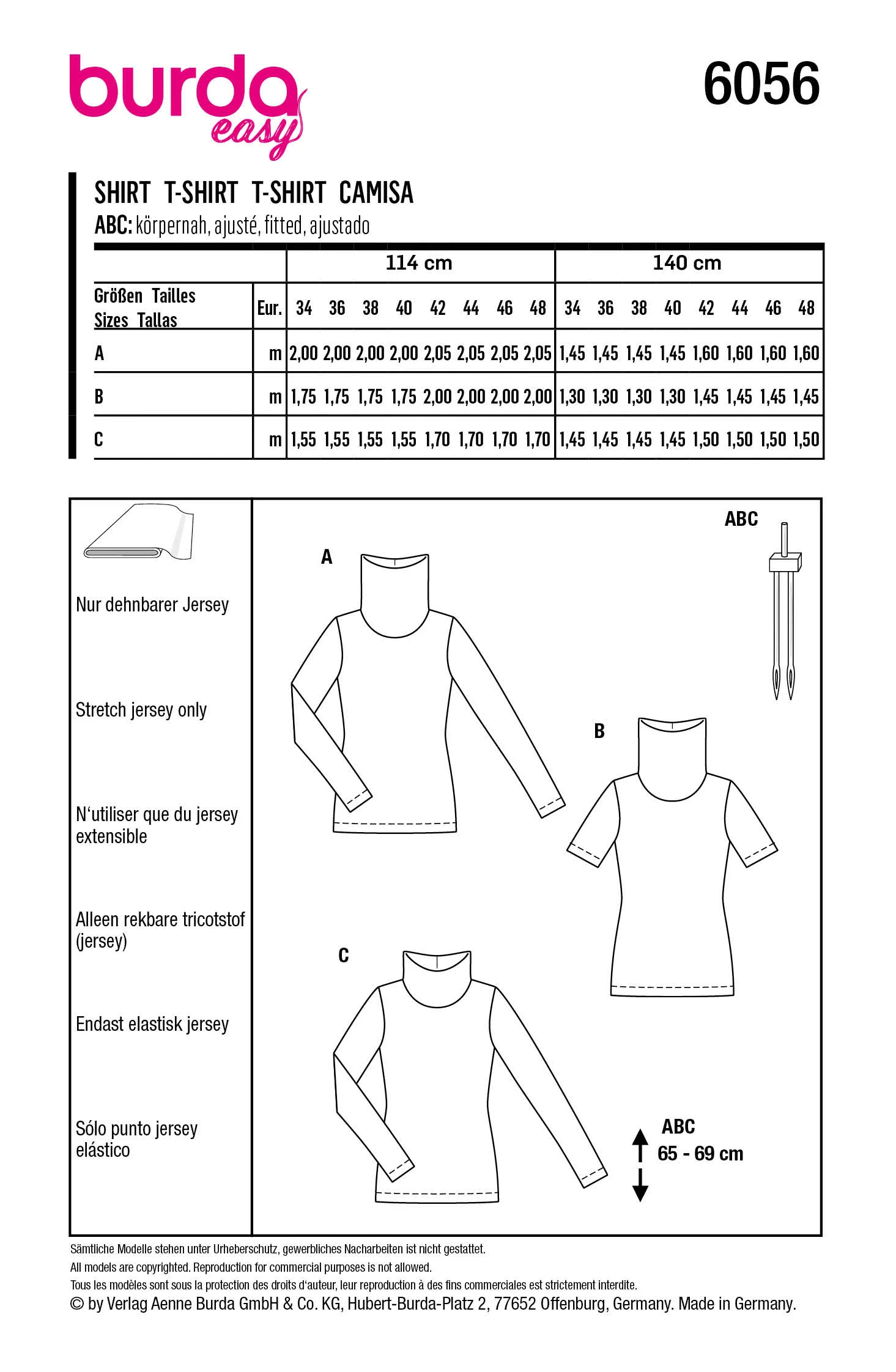Burda Turtleneck Top 6056 - Image 6