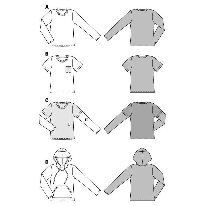 Burda Unisex Tops 6602 - Image 6