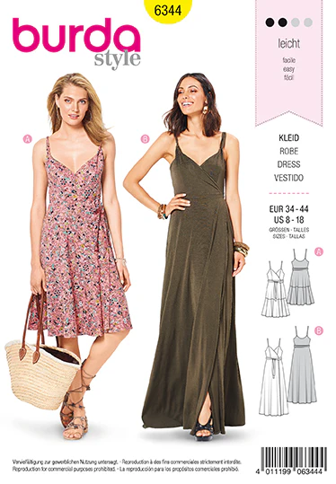 Burda Wrap Dress 6344 - Image 2
