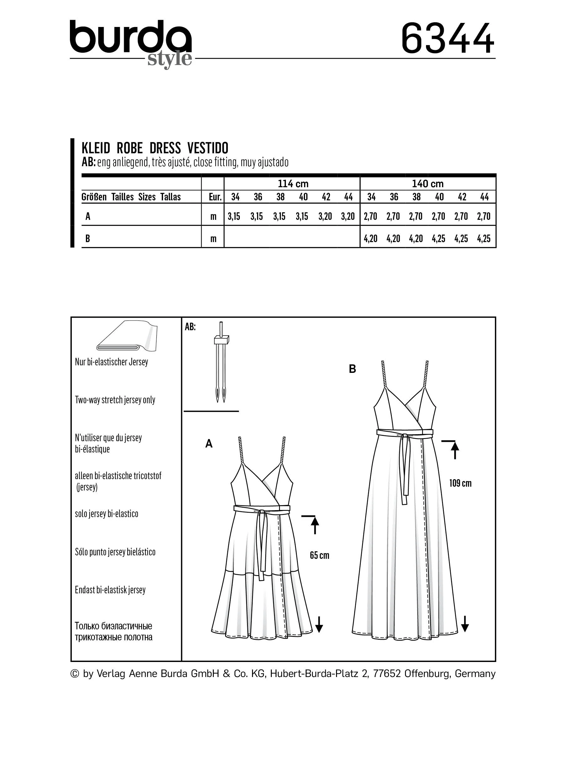 Burda Wrap Dress 6344 - Image 5