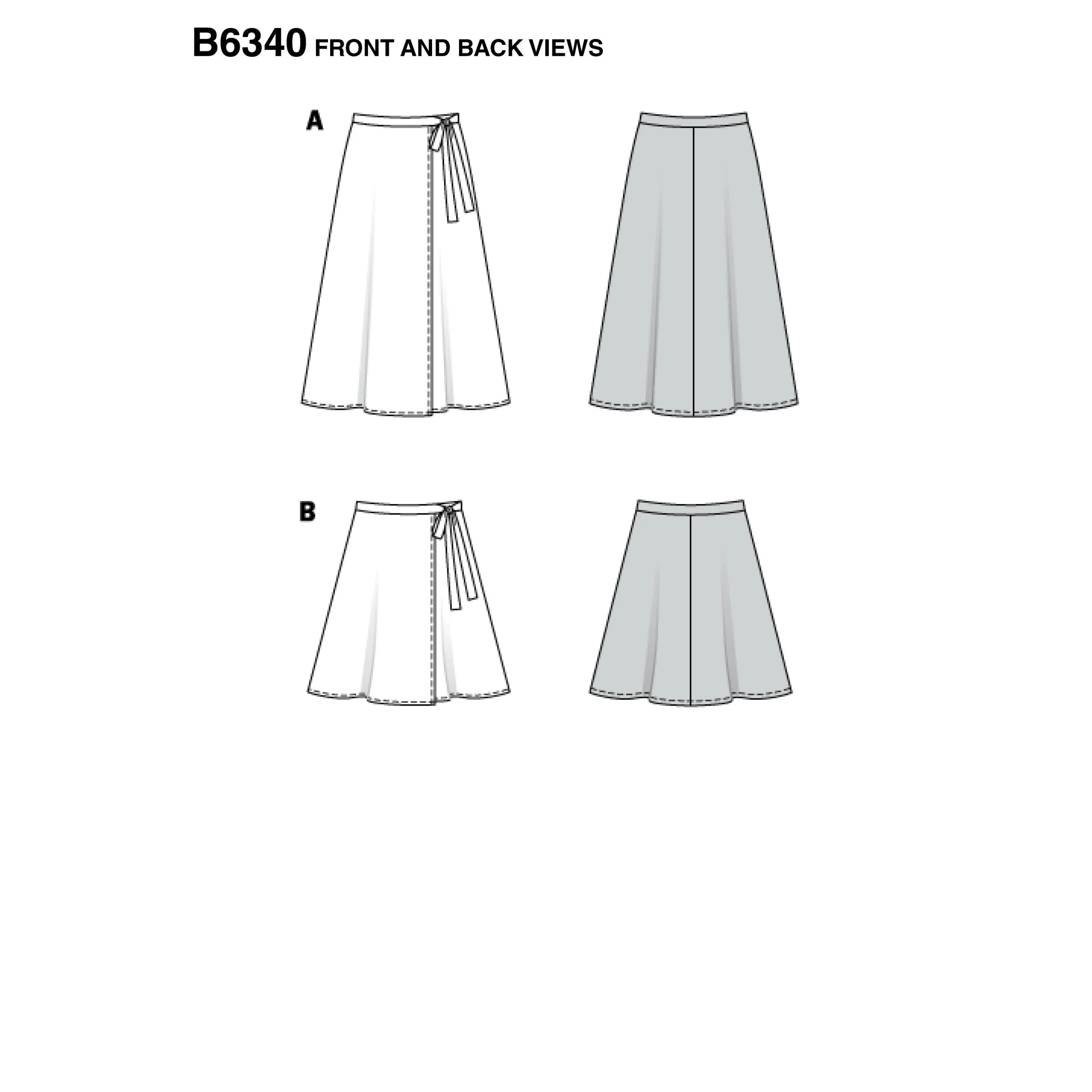 Burda Wrap Skirts 6340 - Image 4