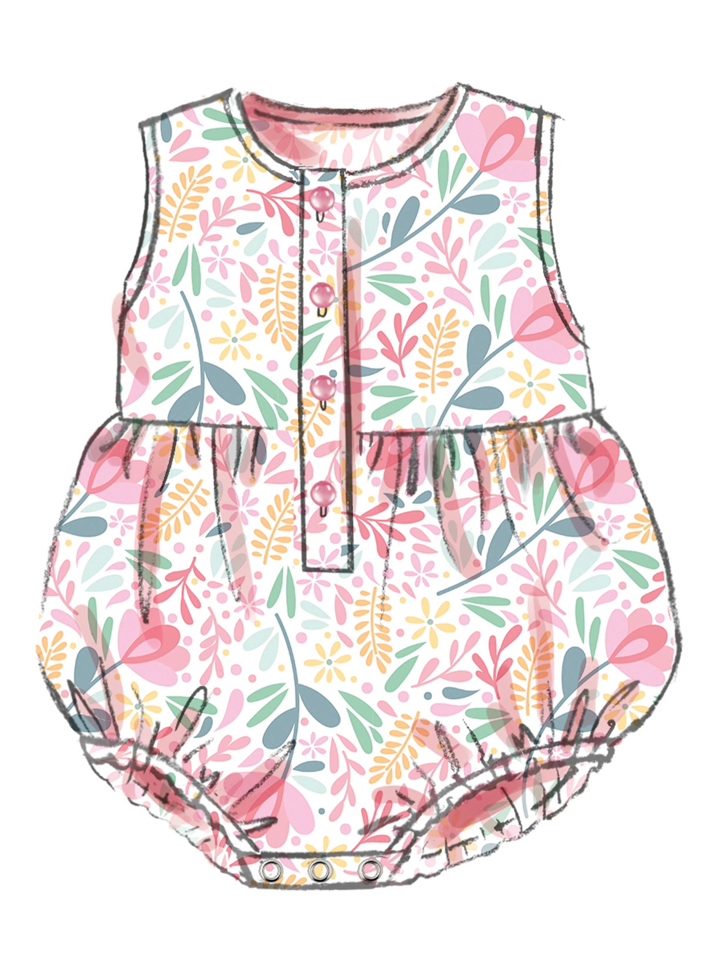 Butterick Babies' Rompers B7048 - Image 3