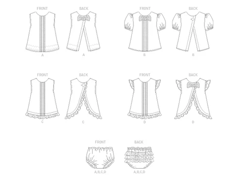Butterick Babies Top and Panties B6884 - Image 10