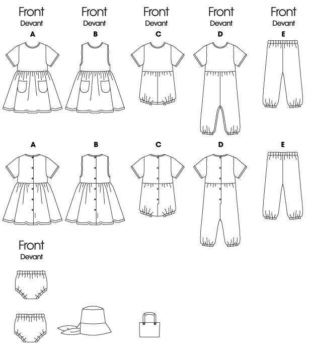 Butterick Baby Outfits B5624 - Image 11