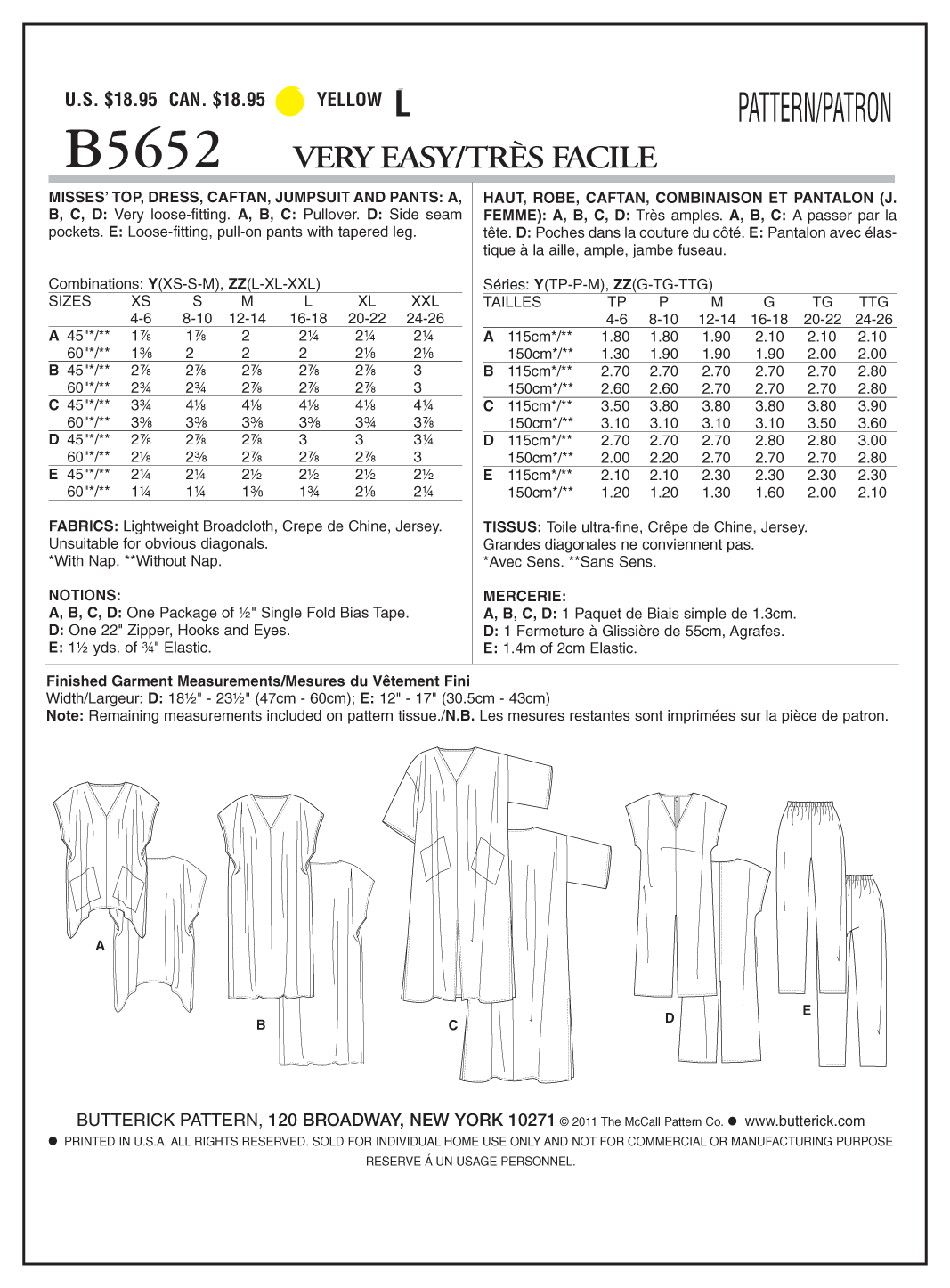 Butterick Casual Outfits B5652 - Image 7