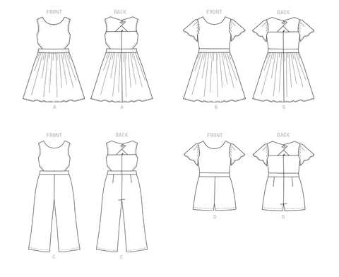Butterick Child/Teen Dress, Jumpsuit and Romper B6908 - Image 8