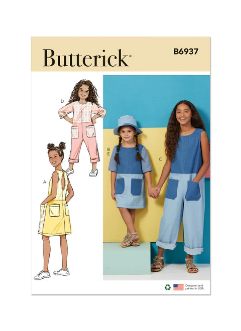 Butterick Child/Teen Dress, Romper B6937 - Image 2