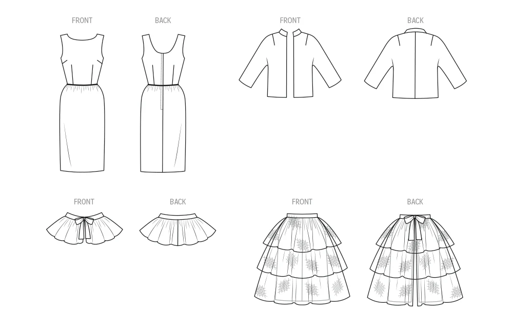 Butterick Dress, Jacket, Capelet and Overskirt B7035 - Image 10