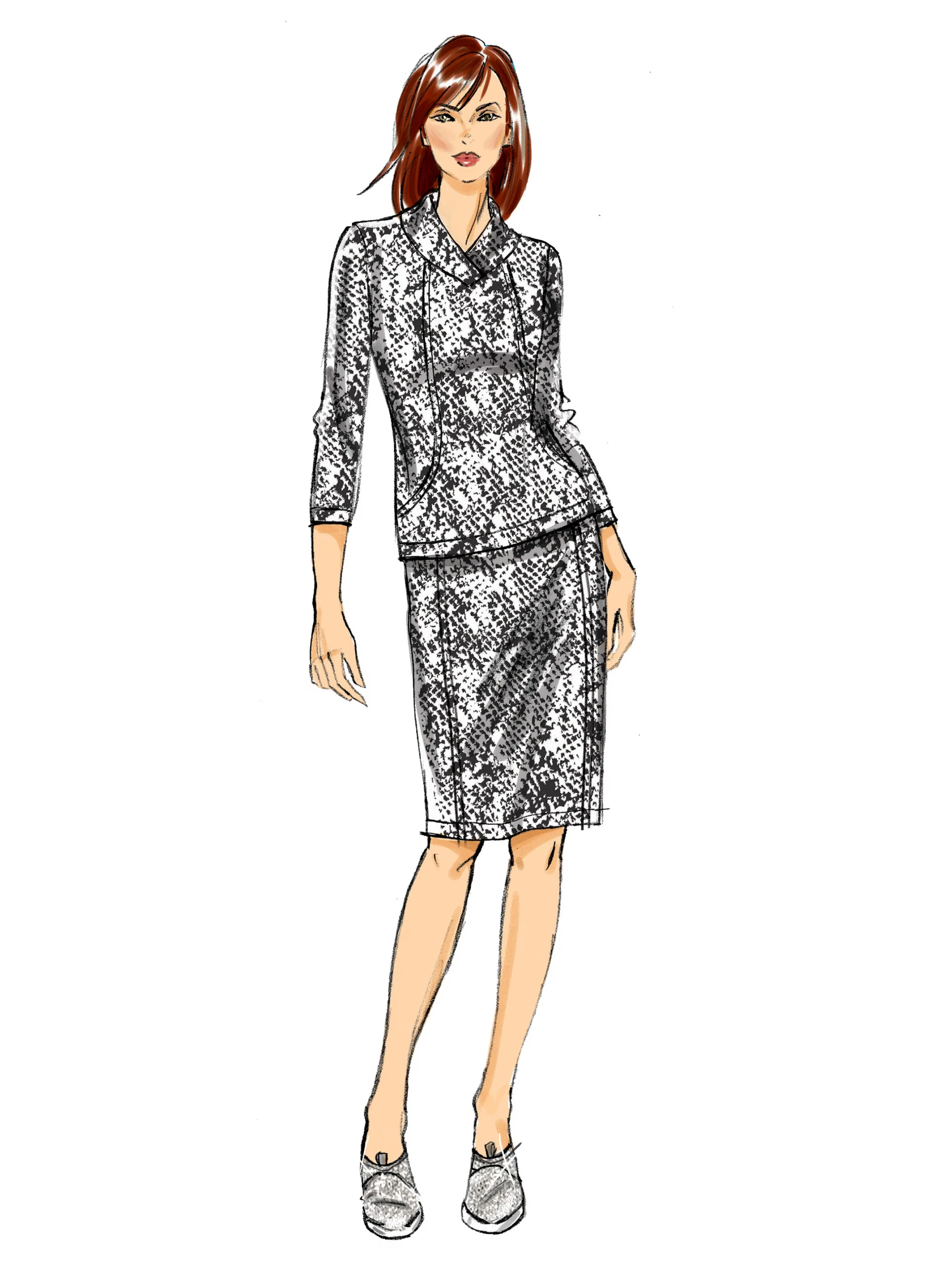 Butterick Dress, Top, Skirt, Trousers B6858 - Image 4