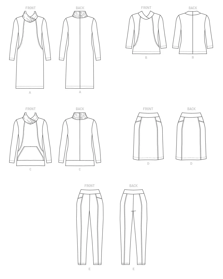 Butterick Dress, Top, Skirt, Trousers B6858 - Image 7