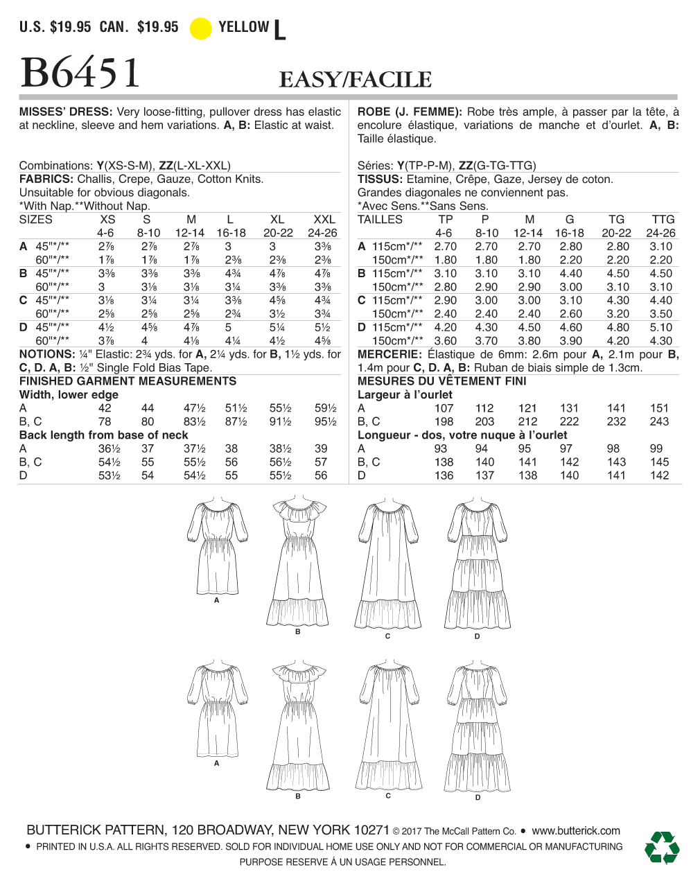 Butterick Dresses B6451 - Image 8