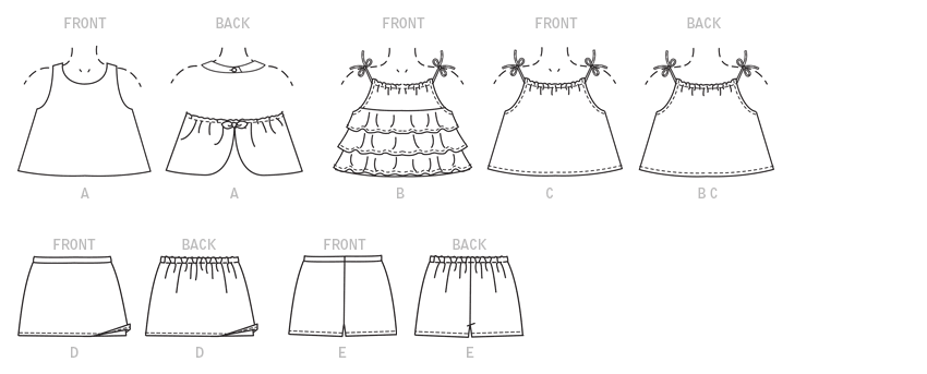 Butterick Girls Top, Skort and Shorts B4503 - Image 11
